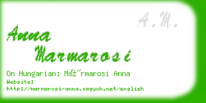 anna marmarosi business card